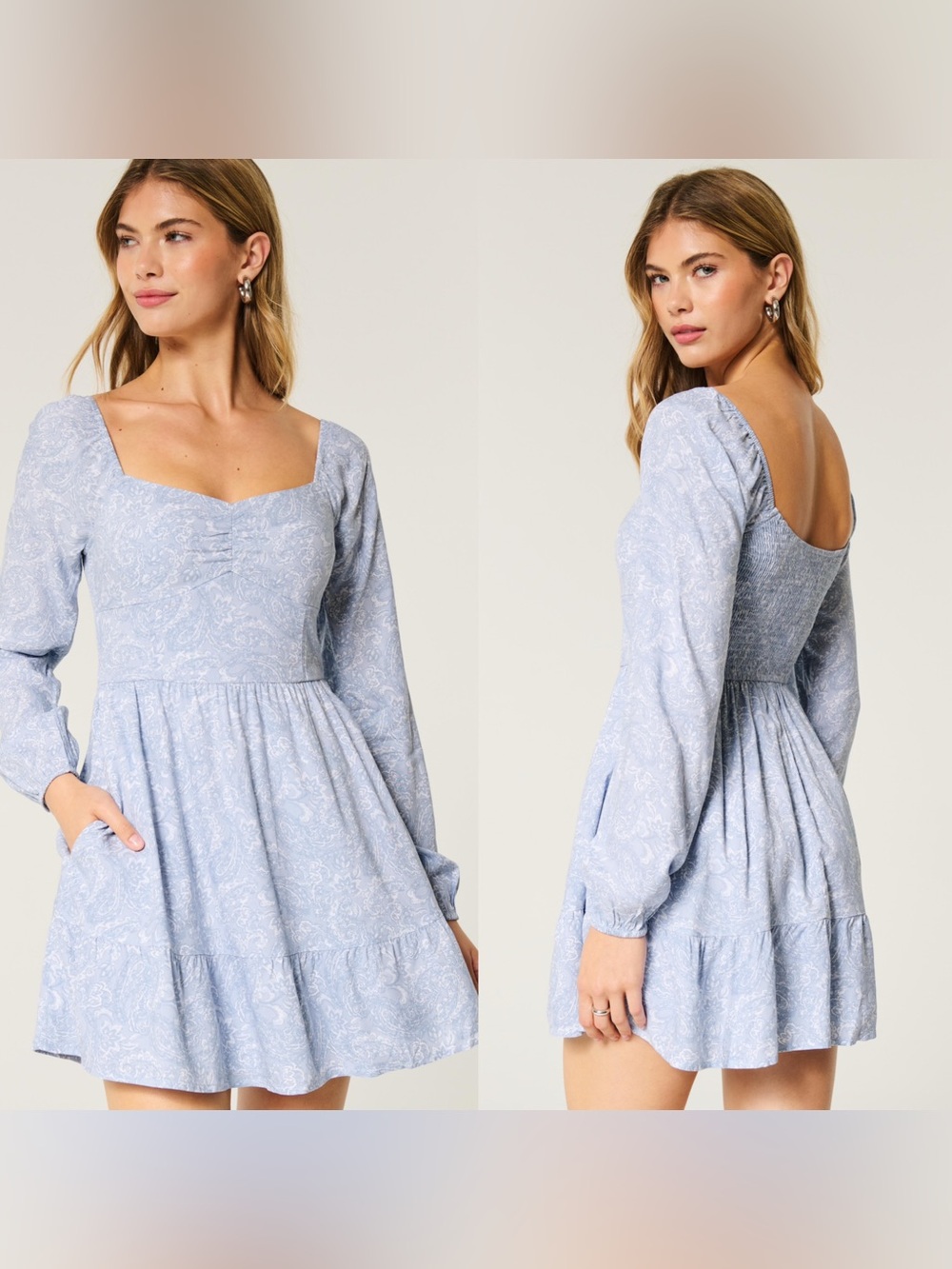 Hollister Cinched Bust Baby Doll Mini Dress